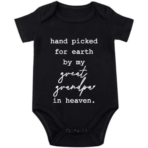 listery Handpicked For Earth By My Great Grandpa Baby Bodysuit Infant Grandpa Baby Clothes