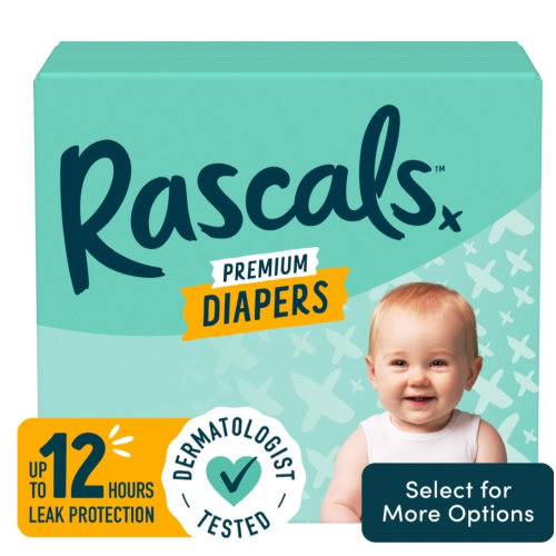 ANY SIZE Rascals Premium Absorbent Baby Diapers, Any Size