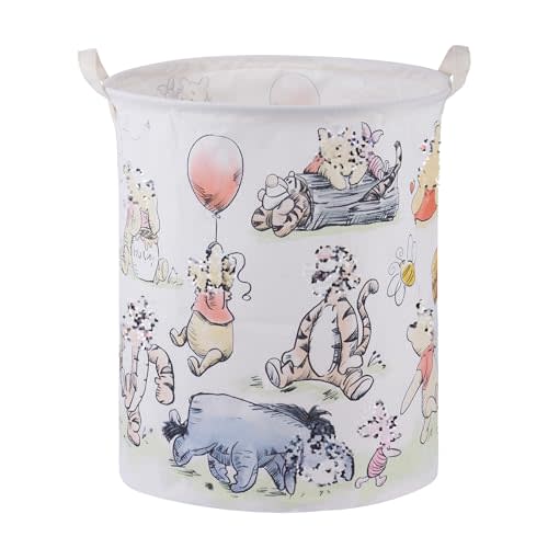 Bear Storage Basket,Nursery Large Hamper Canvas Laundry Basket Foldable With Waterproof Pe Coating,For Kids Boys And Girls, Bathroom, Bedroom, Clothes,Toy Bin