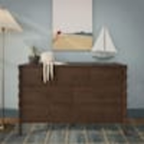 Max & Lily Jenny Walnut 7-Drawer 52 in. Wide Dresser 3900166000-008