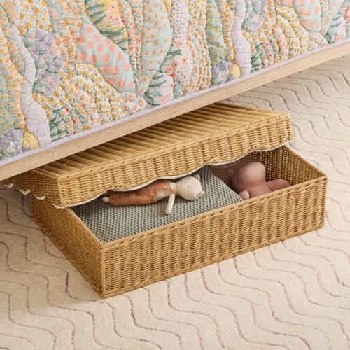 Scallop Rattan Underbed Storage