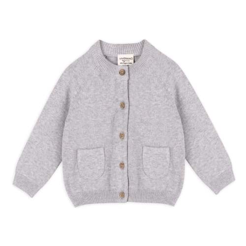 Viverano Organic Cotton Knit Button Cardigan Sweater for Babies