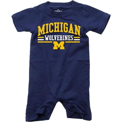 Wes and Willy Baby Sports Fan College Team Shorts Romper