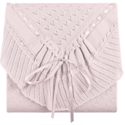 Pointelle Knit Ruffle Blanket | Feltman Brothers