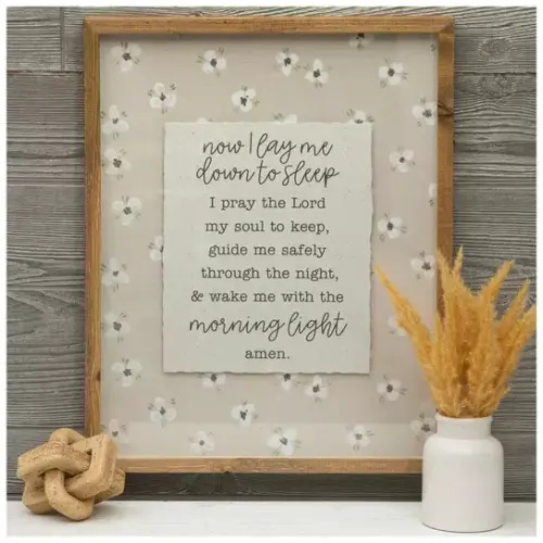 Now Lay Me Down To Sleep Framed Wall Decor | Hobby Lobby | 2440139