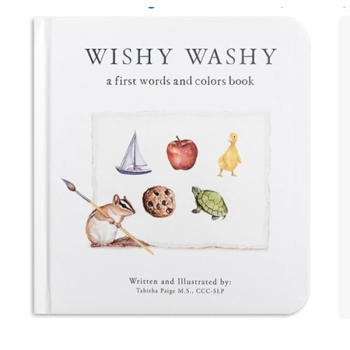 Wishy Washy: A Board Book of First Words and Colors for Growing Minds