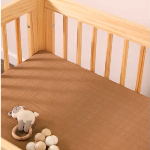 Babyletto All-Stages Midi Crib Sheet in GOTS Certified Organic Muslin Cotton