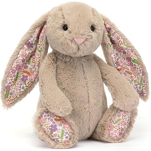 Jellycat Blossom Beige Bunny Petal Stuffed Animal, Medium
