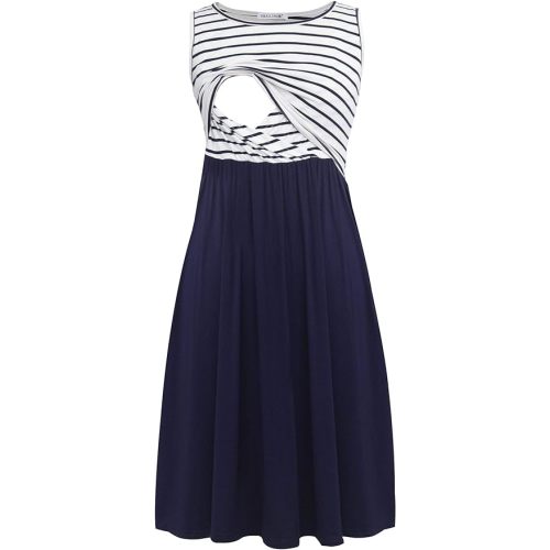 Smallshow Women's Sleeveless Nursing Dresses