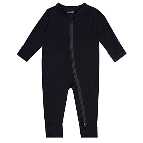 GUISBY Baby Footless Rompers, Rayon Pajamas 2 Way Zipper with Long Sleeve Sleeper