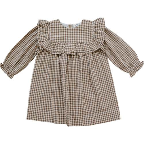 gingham ruffle dress