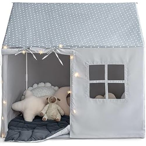 Kids Tent Indoor & Outdoor Toddler Tent Kids Playhouse Tent Play Tent Large Kids Playhouse Tent Toys Razee (Grey Polka Dot)