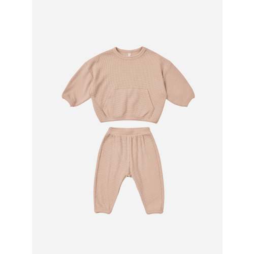 Waffle Slouch Set || Blush