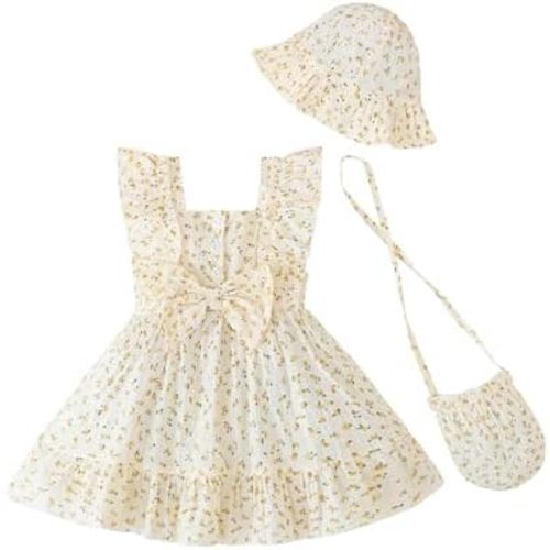 Renotemy Baby Girl Dress Summer Boho Vintage Toddler Baby Girl Clothes 0-3T