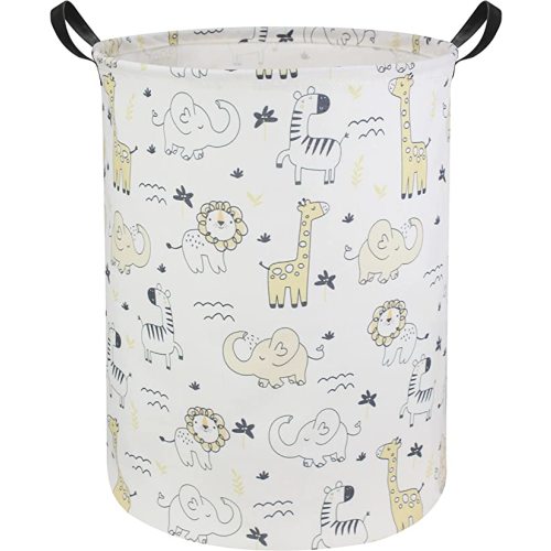 HIYAGON Baby Laundry Hamper Basket Baby Hamper for Nursery Boy and Girl Cute Kids Toys Storage Bin Organizer Animal Room Decor(Animals)