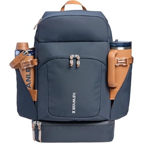 STANLEY Vitalize Backpack | Gym, Work & Travel Bag with Laptop Sleeve | Expandable Bottom Compartment | Tumbler & Water Bottle Pockets | Durable Recycled Fabric | Twilight