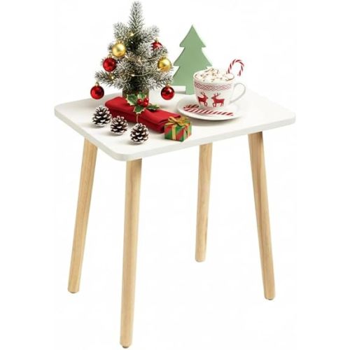 FORAOFUR Nursery Side Table, Small End Table Accent Table Living Room Balcony Office, Modern Side Bedside Home Decor, for Small Spaces, Easy Assembly