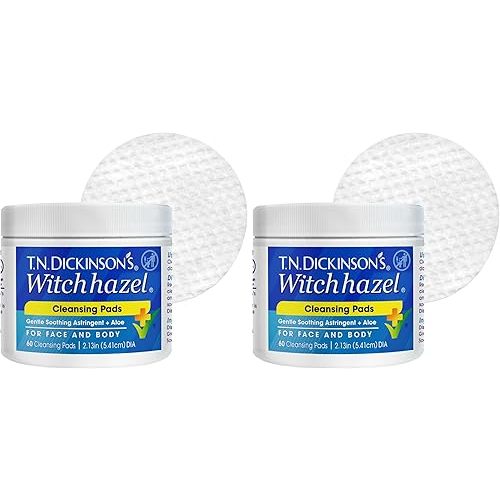 T.N. Dickinson's Witch Hazel Cleansing Pads, 60 Count (Pack of 2)