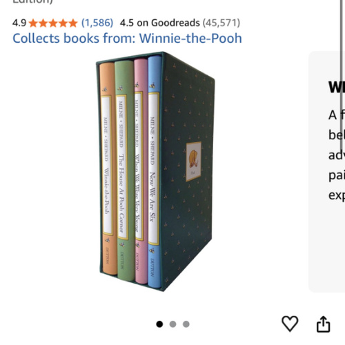 Pooh's Library: Winnie-The-Pooh, The House At Pooh Corner, When We Were Very Young, Now We Are Six (Pooh Original Edition)