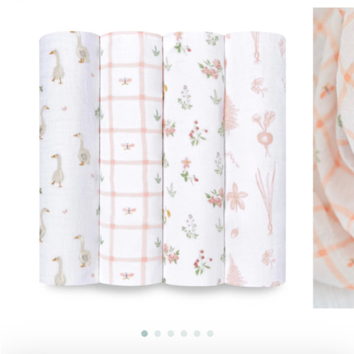 Country Floral Cotton Muslin Swaddle 4 Pack | aden + anais