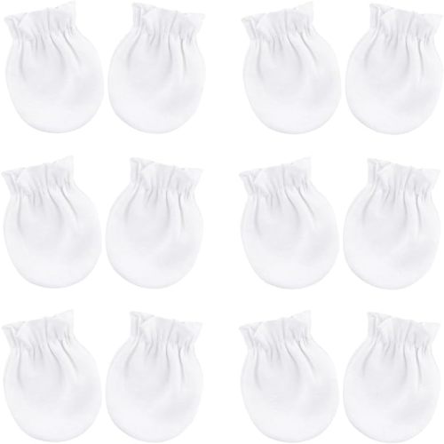 BQUBO Baby Mittens No Scratch Cotton Newborn Infant Glove Soft Skin-friendly Gloves Mittens for 0-6 Months Baby Girl Boy