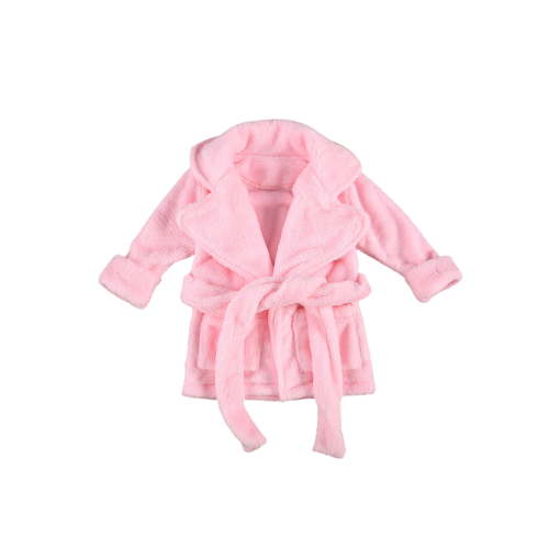 Canrulo Unisex Baby Plush Bathrobe Plain Kimono Gown Newborn Toddler Girls Boy Towel Robe Nightwear Clothes Pink 6-12 Months