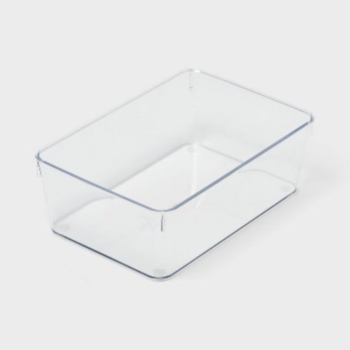 6"x9" Drawer Flatware Organizer - Brightroom™: Clear PETG In-Drawer Storage Tray, Contemporary Kitchen Organizer