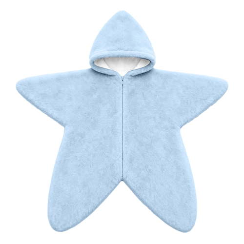 Starfish Shape Thick Baby Sleep Sack, Soft Warm Newborn Swaddle Wrap, Cozy Infant Wearable Blanket for Indoor & Outdoor Use