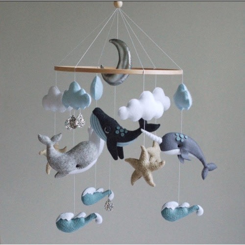 Under The Sea Baby Mobile, Ocean Nursery Crib Decor