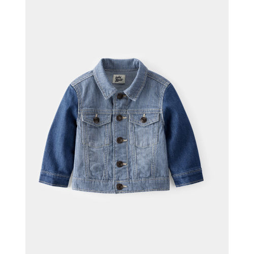 Baby Vintage Inspired Hickory Denim Jacket - Medium Wash - OshKosh B'gosh | Carter's
