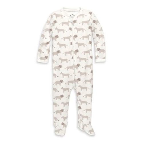 Primary Baby Organic Animal Friends Zip Footie