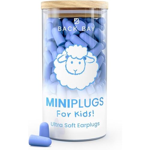 MiniPlugs - Earplugs for Kids, Skin-Safe Lab Tested Extra Small Ear Plugs for Kids, Children's Ear Plugs for Sleeping, Slim Fit Toddler Earplugs for Noise Reduction, Sensory, Child Concert Protection