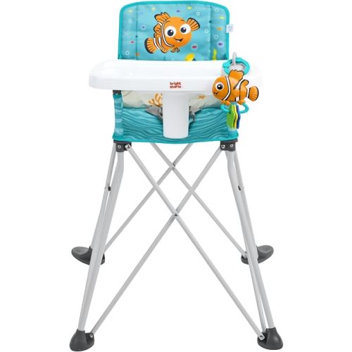 Bright Starts Disney Baby Finding Nemo Pop ‘n Dine Portable Highchair, Suction Cup Nemo Toy, Space Saving High Chair for Indoor/Outdoor Dining with Fast, Easy, Compact Fold, 6 Months - 45 Pounds
