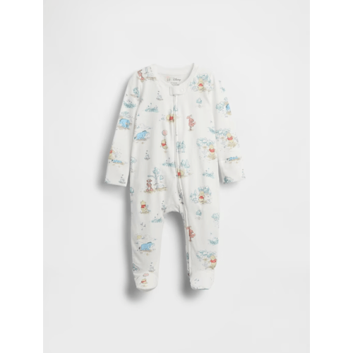 Baby Winnie The Pooh Organic Cotton Footed One-Piece