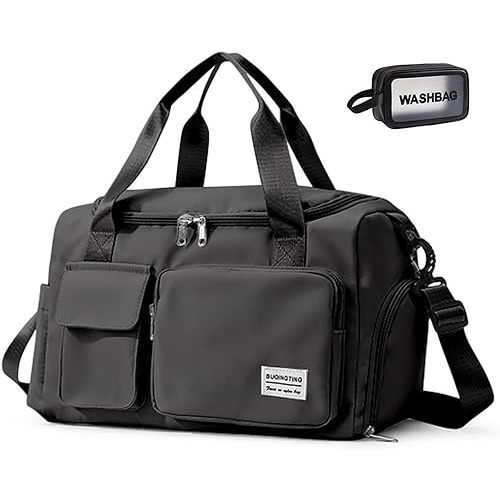 Small Gym Bag for Women, Travel Duffle Bag Carry On Weekender Bag with Shoe Compartment