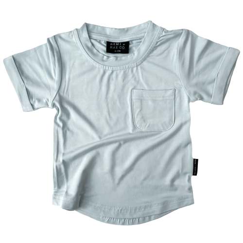 BAMBOO POCKET TEE - SKY – REMI + RAE CO.