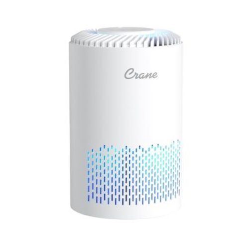 Crane True HEPA Air Purifier, Up To 150 Sq. Ft., With Aroma Tray, Night Light, Adjustable Fan Speed and Timer Function