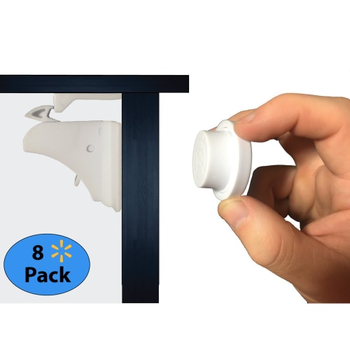 EliteBaby Child Proofing Magnetic Cabinet Locks, Set of 8 Locks and 2 Keys - Child Safety Locks for Cupboards & Drawers, No Tools or Drilling Required