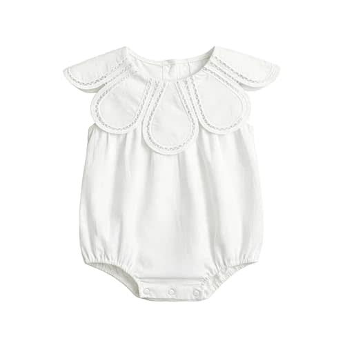 Newborn Baby Girl Floral Romper Infant Sleeveless Solid Jumpsuit Summer Playwear Bodysuit