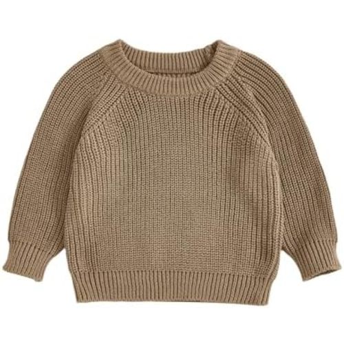 Baby Girl Boy Knit Sweater Chunky Knitted Crew Neck Pullover Sweatshirt Knitwear Toddler Fall Winter Clothes