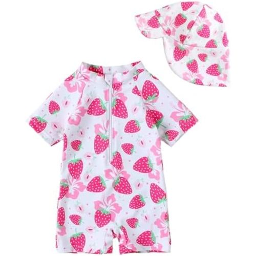 WYTbaby Baby Swimsuit One Piece Toddler Bathing Suit Long Sleeve Uv Protective for Baby Boys Girls 3 Months-3 Years