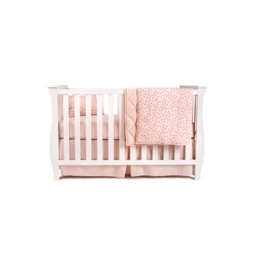 Baby Crib Bedding Sets Includes Crib Sheet, Quilted Blanket, Crib Skirt, and Baby Pillowcase