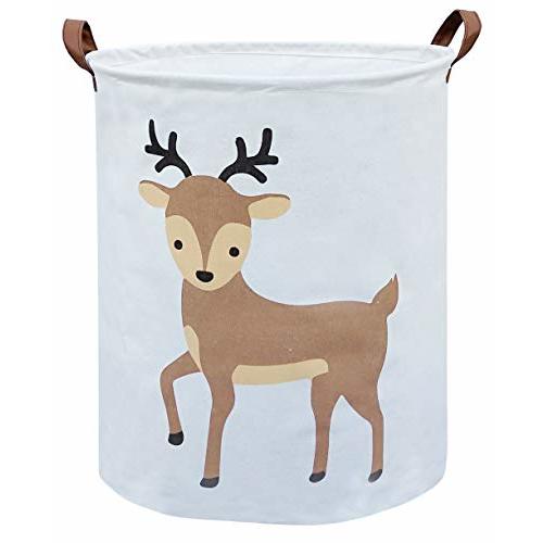 Kids Laundry Basket,Deer Laundry Hamper Collapsible Baby Storage Baskets for Boy Room Decor,Nursery Hamper,Toy Organizer,(Deer)