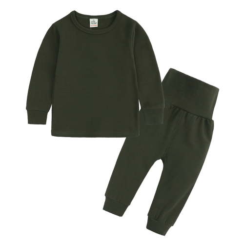 TAIAOJING Baby Solid Sweatsuit Outfit, Forest Green (9-12m)