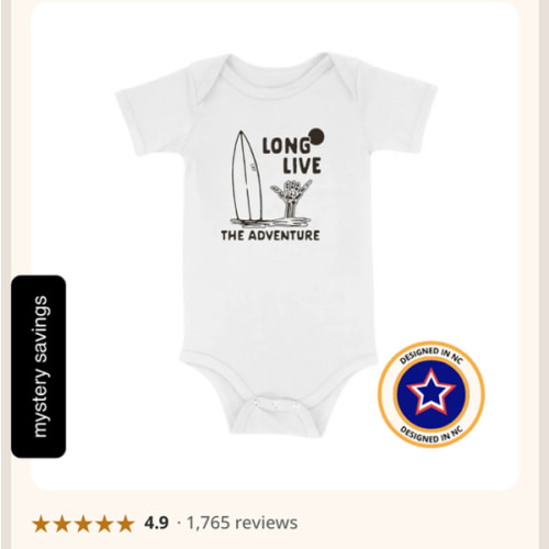 THE LONG LIVE ADVENTURE ONESIE - WHITE