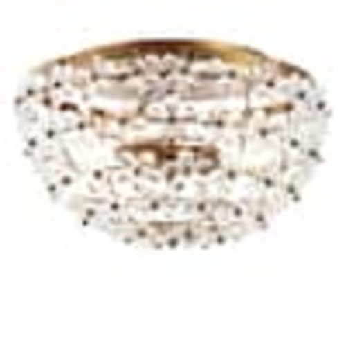 Antique Gold 15.5 in. Metal/Acrylic LED Flushmount Ceiling Light JYL9043A