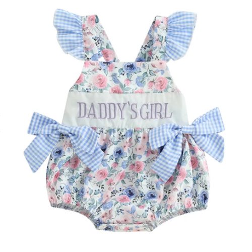 DADDY'S GIRL Floral Romper - Hazel & Bo