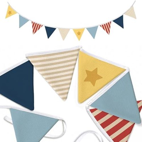 Boys Room Playroom Decor Banner Garland Flags for Toddler Nursery