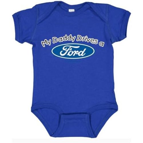 My Daddy Drives a Ford Cars and Trucks Baby Creeper Boys Girls Infant Bodysuit