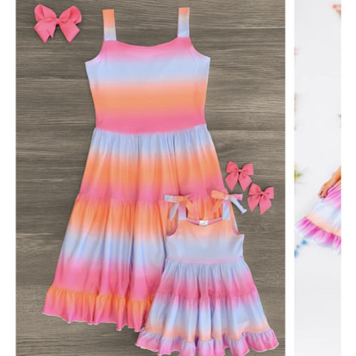 Sunset Ruffle Tank Dress | Matching Mom & Me Clothing – Sparkle In Pink